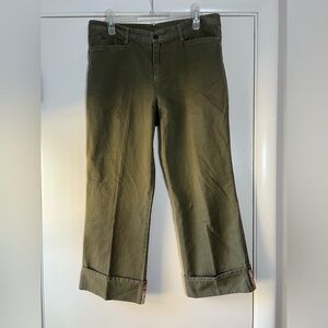Garnet Hill Olive Green Women's Pants